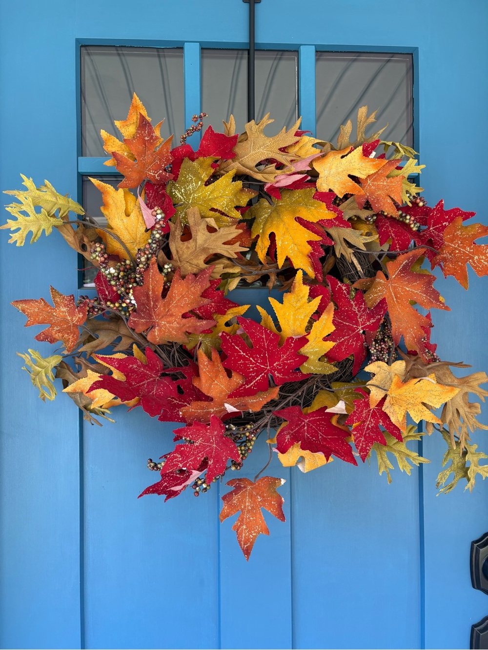 Pier 1 Red, Orange & Yellow Autumn Maple Leaf Wreath